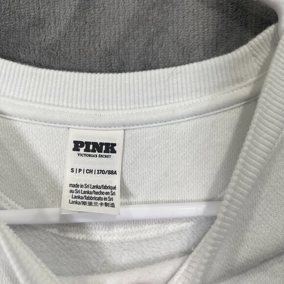 Victoria's Secret Womens PINK Racing Sweatshirt Size S Academia Campus Logo Y2K - Picture 2 of 5